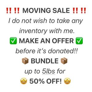 moving sale closet clear out bundle discount offers welcome everything must go